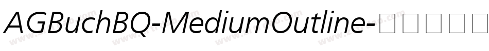 AGBuchBQ-MediumOutline字体转换
