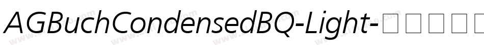 AGBuchCondensedBQ-Light字体转换