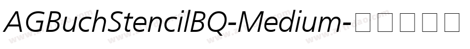 AGBuchStencilBQ-Medium字体转换