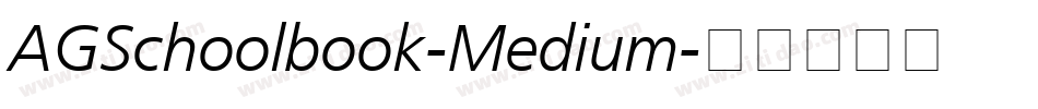 AGSchoolbook-Medium字体转换