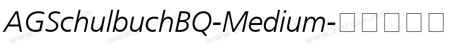 AGSchulbuchBQ-Medium字体转换