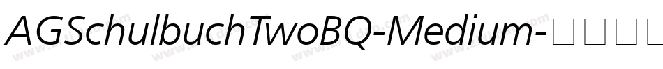 AGSchulbuchTwoBQ-Medium字体转换
