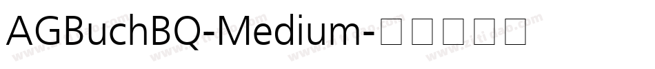 AGBuchBQ-Medium字体转换