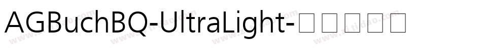 AGBuchBQ-UltraLight字体转换