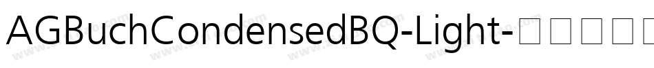 AGBuchCondensedBQ-Light字体转换