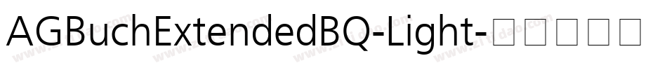 AGBuchExtendedBQ-Light字体转换