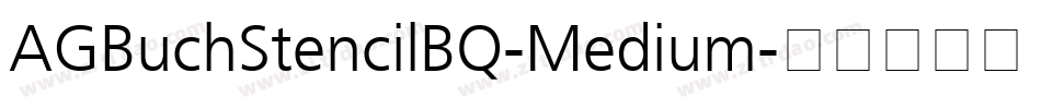 AGBuchStencilBQ-Medium字体转换