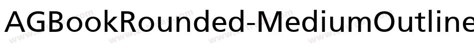 AGBookRounded-MediumOutline字体转换