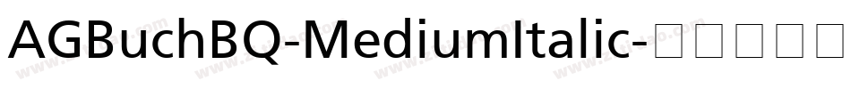 AGBuchBQ-MediumItalic字体转换
