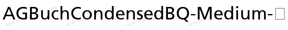 AGBuchCondensedBQ-Medium字体转换