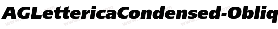 AGLettericaCondensed-Oblique字体转换