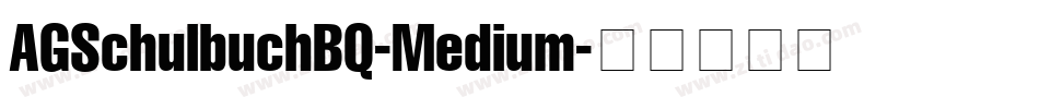 AGSchulbuchBQ-Medium字体转换