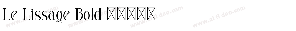 Le-Lissage-Bold字体转换