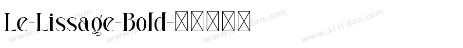 Le-Lissage-Bold字体转换