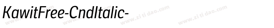 KawitFree-CndItalic字体转换