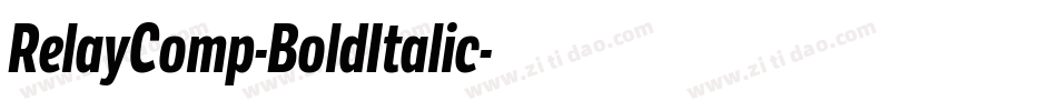 RelayComp-BoldItalic字体转换