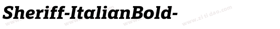 Sheriff-ItalianBold字体转换