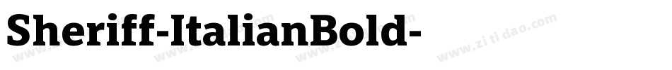 Sheriff-ItalianBold字体转换