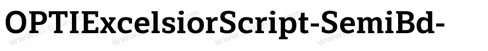 OPTIExcelsiorScript-SemiBd字体转换