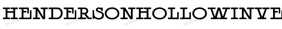 HendersonHollowInverse-2VgX字体转换
