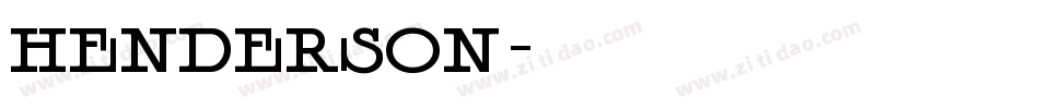 henderson字体转换