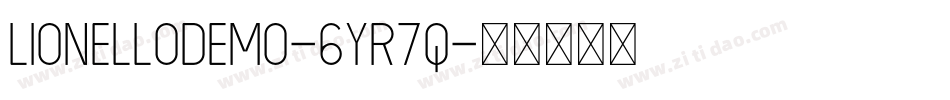 LionelloDemo-6YR7q字体转换
