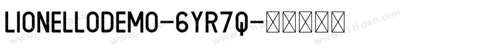 LionelloDemo-6YR7q字体转换