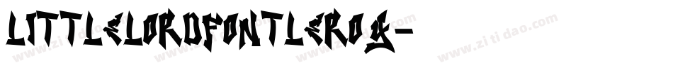 LittleLordFontleroy字体转换