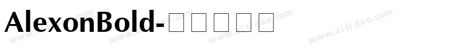 AlexonBold字体转换