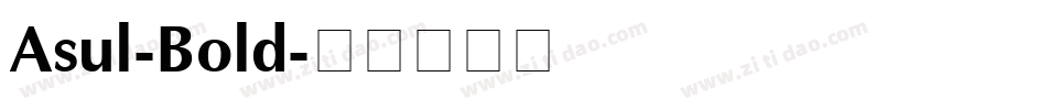 Asul-Bold字体转换