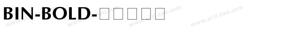 BIN-BOLD字体转换