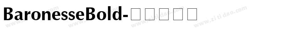 BaronesseBold字体转换