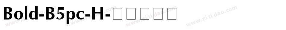 Bold-B5pc-H字体转换