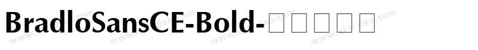 BradloSansCE-Bold字体转换