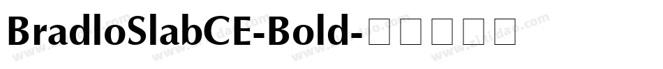 BradloSlabCE-Bold字体转换
