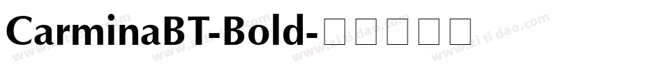 CarminaBT-Bold字体转换