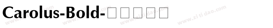 Carolus-Bold字体转换