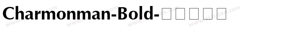 Charmonman-Bold字体转换