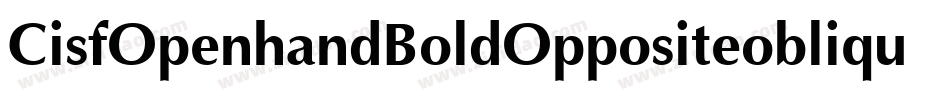 CisfOpenhandBoldOppositeoblique-K207字体转换