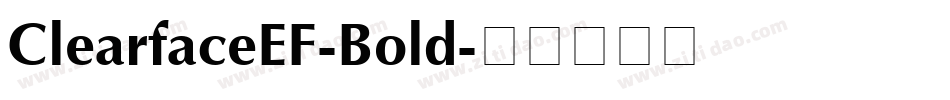 ClearfaceEF-Bold字体转换