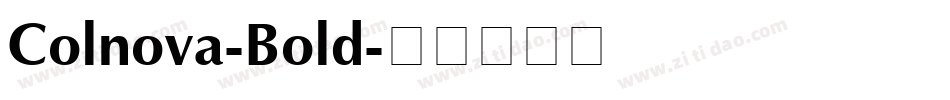 Colnova-Bold字体转换
