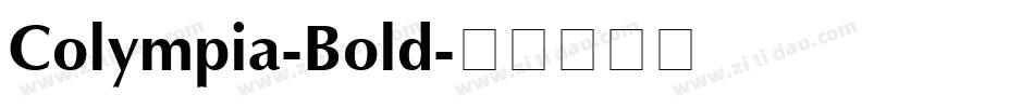 Colympia-Bold字体转换