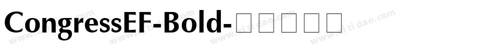 CongressEF-Bold字体转换