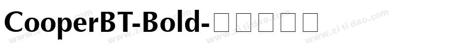 CooperBT-Bold字体转换