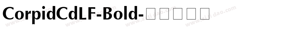 CorpidCdLF-Bold字体转换