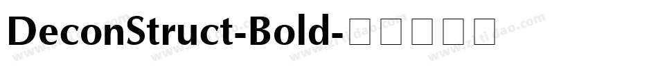 DeconStruct-Bold字体转换