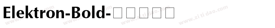Elektron-Bold字体转换