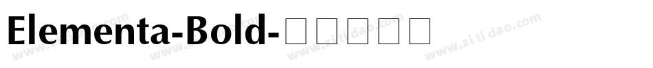 Elementa-Bold字体转换