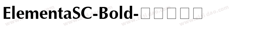 ElementaSC-Bold字体转换