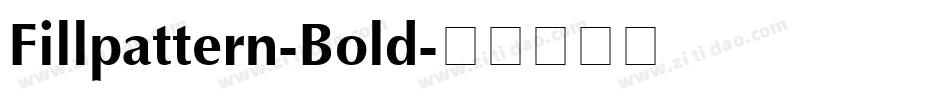 Fillpattern-Bold字体转换